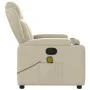 Sillón reclinable de masaje cuero sintético crema de , Sillones - Ref: Foro24-372435, Precio: 272,07 €, Descuento: %