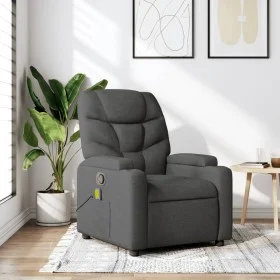 Sillón de masaje reclinable de tela gris oscuro de , Sillones - Ref: Foro24-372454, Precio: 256,02 €, Descuento: %