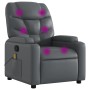Gray synthetic leather reclining massage chair by , Armchairs - Ref: Foro24-372475, Price: 221,20 €, Discount: %