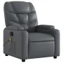 Gray synthetic leather reclining massage chair by , Armchairs - Ref: Foro24-372475, Price: 217,91 €, Discount: %