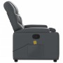 Gray synthetic leather reclining massage chair by , Armchairs - Ref: Foro24-372475, Price: 221,20 €, Discount: %