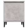Nachttische mit grauen Beton-Metallbeinen 40x30x50 cm von vidaXL, Nachttische - Ref: Foro24-805842, Preis: 57,34 €, Rabatt: %