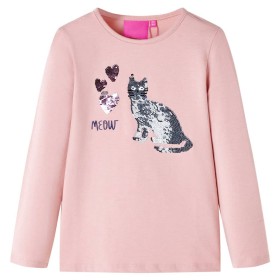Kinder-Langarm-T-Shirt hellrosa 92 von , Kinder-T-Shirts - Ref: Foro24-14084, Preis: 9,00 €, Rabatt: %