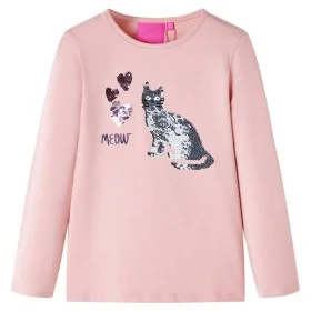 Kinder-Langarm-T-Shirt hellrosa 92 von , Kinder-T-Shirts - Ref: Foro24-14084, Preis: 8,92 €, Rabatt: %