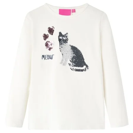 Kinder-Langarm-T-Shirt Ecru 104 von , Kinder-T-Shirts - Ref: Foro24-14090, Preis: 8,92 €, Rabatt: %