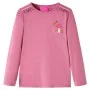 Raspberry horse print long-sleeved children's t-shirt 128 by , Kids T-shirts - Ref: Foro24-14247, Price: 8,32 €, Discount: %