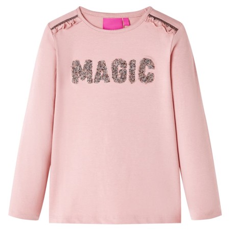 Camiseta infantil de manga larga rosa claro 128 de , Camisetas para niños - Ref: Foro24-14272, Precio: 8,87 €
