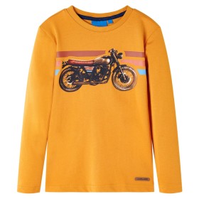 Children's long-sleeved t-shirt in ocher color 92 by , Kids T-shirts - Ref: Foro24-12639, Price: 8,85 €, Discount: %