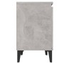 Bedside tables with gray concrete metal legs 40x30x50 cm by vidaXL, Nightstands - Ref: Foro24-805842, Price: 57,34 €, Discoun...