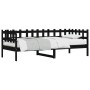 Schlafsofa aus massivem schwarzem Kiefernholz, 80 x 200 cm von , Betten und Lattenroste - Ref: Foro24-840378, Preis: 97,57 €,...