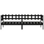 Solid black pine wood sofa bed 80x200 cm by , Beds and slatted bases - Ref: Foro24-840378, Price: 96,67 €, Discount: %