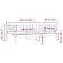 Solid black pine wood sofa bed 80x200 cm by , Beds and slatted bases - Ref: Foro24-840378, Price: 96,67 €, Discount: %