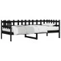 Sofá cama madera maciza de pino negro 90x190 cm de , Camas y somieres - Ref: Foro24-840384, Precio: 97,90 €, Descuento: %