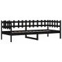 Sofá cama madera maciza de pino negro 90x190 cm de , Camas y somieres - Ref: Foro24-840384, Precio: 97,90 €, Descuento: %