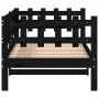 Sofá cama madera maciza de pino negro 90x190 cm de , Camas y somieres - Ref: Foro24-840384, Precio: 97,90 €, Descuento: %