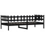 Sofá cama madera maciza de pino negro 90x190 cm de , Camas y somieres - Ref: Foro24-840384, Precio: 98,77 €, Descuento: %