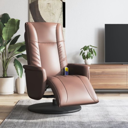 Brauner Massagesessel aus Kunstleder mit Fußstütze von , Sessel - Ref: Foro24-356514, Preis: 237,27 €, Rabatt: %