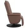 Brown synthetic leather massage recliner with footrest by , Armchairs - Ref: Foro24-356514, Price: 232,77 €, Discount: %