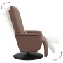 Brown synthetic leather massage recliner with footrest by , Armchairs - Ref: Foro24-356514, Price: 232,77 €, Discount: %