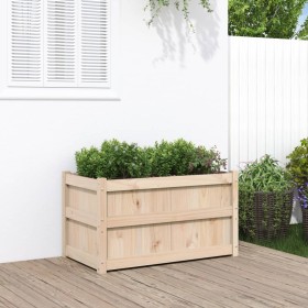 Pflanzgefäß aus massivem Kiefernholz, 90 x 50 x 50 cm von , Töpfe und Pflanzgefäße - Ref: Foro24-837459, Preis: 70,57 €, Raba...