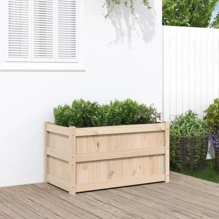 Pflanzgefäß aus massivem Kiefernholz, 90 x 50 x 50 cm von , Töpfe und Pflanzgefäße - Ref: Foro24-837459, Preis: 69,91 €, Raba...