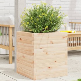Jardinera de madera maciza de pino 40x40x46 cm