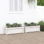Outdoor planters 2 units solid white pine wood by , Pots and planters - Ref: Foro24-837452, Price: 101,41 €, Discount: %