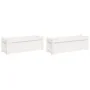Outdoor planters 2 units solid white pine wood by , Pots and planters - Ref: Foro24-837452, Price: 101,41 €, Discount: %
