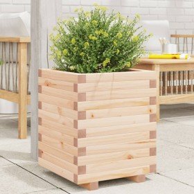 Jardinera madera maciza de pino 40x40x49,5 cm
