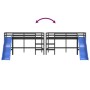 Children's high bed with slide black solid wood 90x190 cm by , Beds and slatted bases - Ref: Foro24-835912, Price: 189,17 €, ...