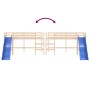 Hochbett für Kinder mit Rutsche aus massivem Kiefernholz 80x200 cm von , Betten und Lattenroste - Ref: Foro24-835904, Preis: ...