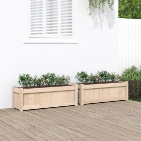 Outdoor planters 2 units solid pine wood by , Pots and planters - Ref: Foro24-837450, Price: 84,32 €, Discount: %