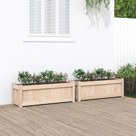 Outdoor planters 2 units solid pine wood by , Pots and planters - Ref: Foro24-837450, Price: 106,71 €, Discount: %