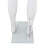 Maniquí de hombre completo base vidrio blanco brillante 185 cm