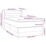 Cama box spring con colchón terciopelo azul oscuro 90x200 cm de , Camas y somieres - Ref: Foro24-3127533, Precio: 311,97 €, D...