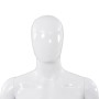 Maniquí de hombre completo base vidrio blanco brillante 185 cm