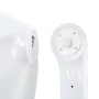 Maniquí de hombre completo base vidrio blanco brillante 185 cm