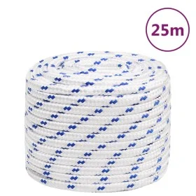 White polypropylene boat rope 16 mm 25 m by , Ropes and metal cords - Ref: Foro24-152307, Price: 27,68 €, Discount: %