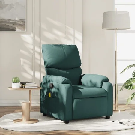 Dark Green Fabric Reclining Massage Chair by , Armchairs - Ref: Foro24-373428, Price: 190,16 €, Discount: %