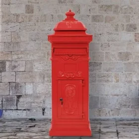 Red Stainless Vintage Style Aluminum Column Mailbox by vidaXL, mailboxes - Ref: Foro24-43891, Price: 374,13 €, Discount: %