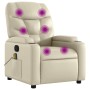 Cremefarbener Massagesessel aus Kunstleder von , Sessel - Ref: Foro24-372473, Preis: 238,14 €, Rabatt: %