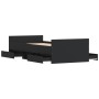Bed frame with black headboard and footboard 90x190 cm by , Beds and slatted bases - Ref: Foro24-3203811, Price: 203,91 €, Di...
