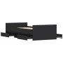 Bed frame with black headboard and footboard 90x190 cm by , Beds and slatted bases - Ref: Foro24-3203811, Price: 200,26 €, Di...