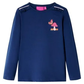 Marineblaues langärmeliges Kinder-T-Shirt 140 von , Kinder-T-Shirts - Ref: Foro24-14243, Preis: 8,32 €, Rabatt: %