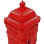 Roter, rostfreier Aluminium-Säulenbriefkasten im Vintage-Stil von vidaXL, Postfächer - Ref: Foro24-43891, Preis: 403,23 €, Ra...