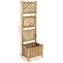 Garden planter with bamboo trellis 40 cm by vidaXL, Pots and planters - Ref: Foro24-43713, Price: 50,59 €, Discount: %
