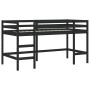 Kinder-Hochbettleiter aus massivem schwarzem Kiefernholz 90x200 cm von , Betten und Lattenroste - Ref: Foro24-835900, Preis: ...