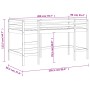 Kinder-Hochbettleiter aus massivem schwarzem Kiefernholz 90x200 cm von , Betten und Lattenroste - Ref: Foro24-835900, Preis: ...