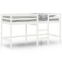 Kinderhochbett mit weißer Massivholzleiter 90x200 cm von , Betten und Lattenroste - Ref: Foro24-835893, Preis: 182,99 €, Raba...