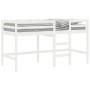 Kinderhochbett mit weißer Massivholzleiter 90x200 cm von , Betten und Lattenroste - Ref: Foro24-835893, Preis: 182,99 €, Raba...